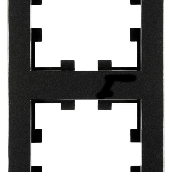 EV135302-- Rahmen 2-fach, Design CUBIC, schwarz<br><u>Verkaufseinheit: 1Stk</u>