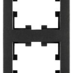 EV135304-- Rahmen 4-fach, Design CUBIC, schwarz<br><u>Verkaufseinheit: 1Stk</u>