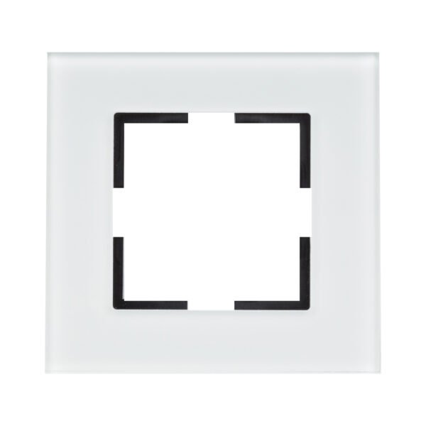 EV145001W- Rahmen 1-fach, Glas weiß<br><u>Verkaufseinheit: 1Stk</u>