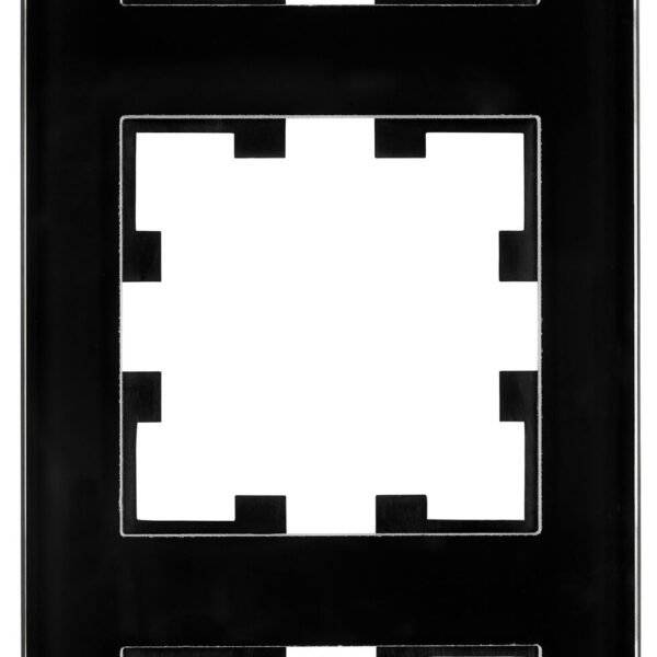 EV145303B- Rahmen 3-fach, Glas schwarz<br><u>Verkaufseinheit: 1Stk</u>
