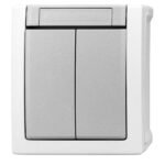 EV210023-- Doppel-Taster, Steckklemme, IP54, Aufputz<br><u>Verkaufseinheit: 1Stk</u>