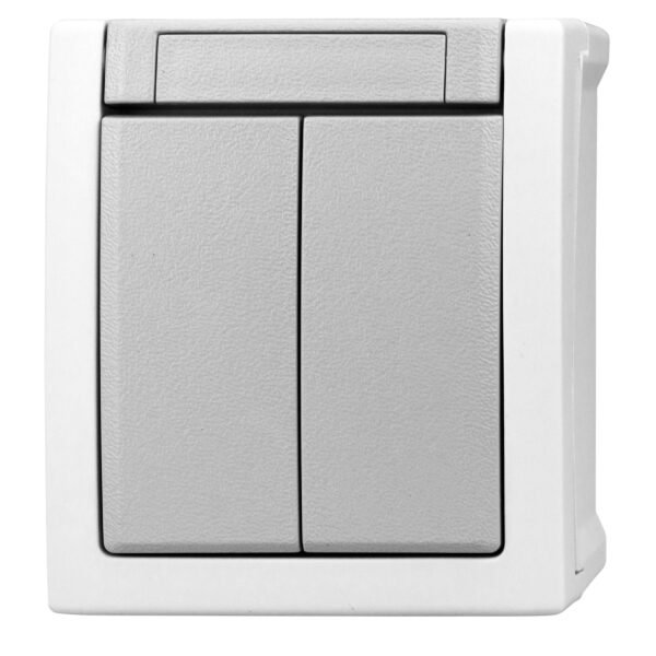 EV210023-- Doppel-Taster, Steckklemme, IP54, Aufputz<br><u>Verkaufseinheit: 1Stk</u>