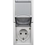 EV211003-- Kombination EIN/AUS Schalter-Steckdose, Steckklemmen, IP54<br><u>Verkaufseinheit: 1Stk</u>