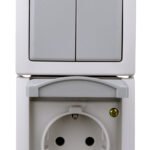 EV211004-- Kombination Serienschalter-Steckdose, Steckklemmen, IP54<br><u>Verkaufseinheit: 1Stk</u>