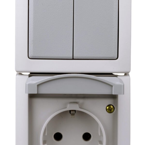 EV211004-- Kombination Serienschalter-Steckdose, Steckklemmen, IP54<br><u>Verkaufseinheit: 1Stk</u>