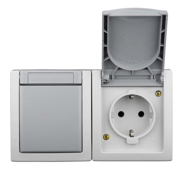 EV211017-- Kombination Wechselschalter-Steckdose, waagrecht, IP 54<br><u>Verkaufseinheit: 1Stk</u>