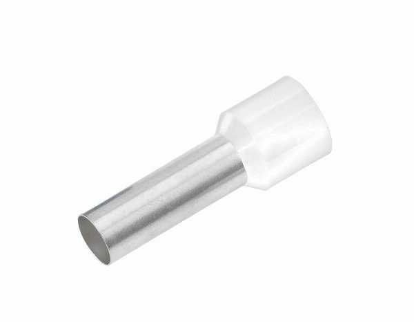 GIC182312- Aderendhülse isoliert, 0,5mm², L1=8mm, weiß<br><u>Verkaufseinheit: 100Stk</u>
