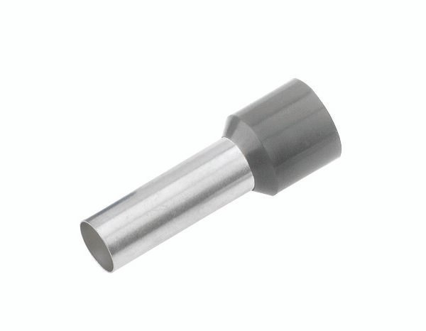 GIC182316- Aderendhülse isoliert, 0,75mm², L1=6mm, grau<br><u>Verkaufseinheit: 100Stk</u>