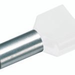 GIC182460- Aderendhülse isoliert, Duo 2x0,5mm², L1=8mm, weiß<br><u>Verkaufseinheit: 100Stk</u>