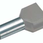 GIC182464- Aderendhülse isoliert, Duo 2x0,75mm², L1=10mm, grau<br><u>Verkaufseinheit: 100Stk</u>