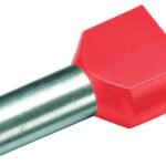 GIC182482- Aderendhülse isoliert, Duo 2x10mm², L1=14mm, rot<br><u>Verkaufseinheit: 100Stk</u>