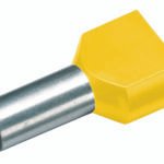 GIC187480- Aderendhülse isoliert, Duo 2x6mm², L1=14mm, gelb<br><u>Verkaufseinheit: 100Stk</u>