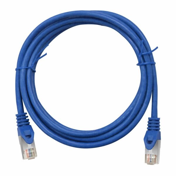 H5GLB02K0B Patchkabel RJ45 geschirmt Cat.5e, PVC, blau, 2,0m<br><u>Verkaufseinheit: 1Stk</u>