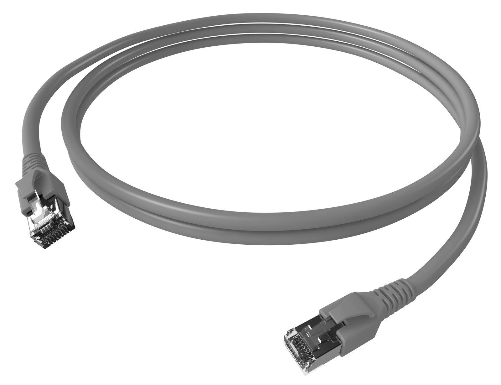 f_h6gtg02k0g H6GTG02K0G Patchkabel RJ45 geschirmt Cat.6a 10GB, LS0H, grau, 2,0m<br><u>Verkaufseinheit: 1Stk</u> – Bild 1