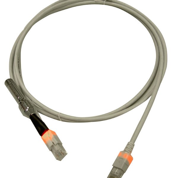 H6USG10K0G LED Patchkabel RJ45 ungeschirmt Cat.6, LS0H, grau, 10,0m<br><u>Verkaufseinheit: 1Stk</u>