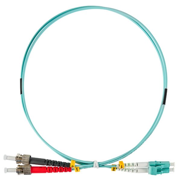 HLP23LT10F LWL Patchkabel Duplex LC/UPC - ST/UPC, 50/125µm OM3, 10,0m<br><u>Verkaufseinheit: 1Stk</u>