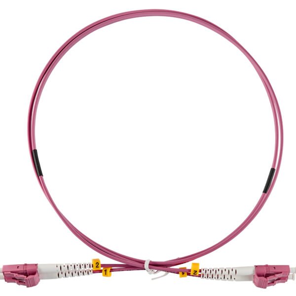 HLP24LL10F LWL Patchkabel Duplex LC/UPC - LC/UPC, 50/125µm OM4, 10,0m<br><u>Verkaufseinheit: 1Stk</u>