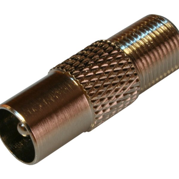 HS4HFBIS-1 Koax Adapter F-Buchse auf  IEC-Stecker<br><u>Verkaufseinheit: 1Stk</u>