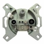 HSATDDM--- SAT Durchgangdose 3Loch, Radio / TV / SAT, Class A<br><u>Verkaufseinheit: 1Stk</u>