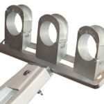 HSATZLH3A- SAT LNB Halter Aluminium für 3 LNBs, Winkel einstellbar<br><u>Verkaufseinheit: 1Stk</u>