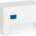 HSED01AW3S Aufputz-Gehäuse leer für 1 RJ45 Modul (SFA) (SFB), RAL9010<br><u>Verkaufseinheit: 1Stk</u>
