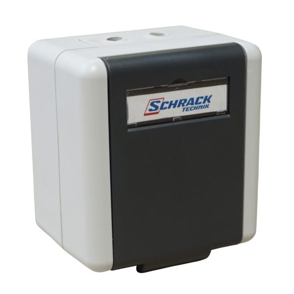 HSEIP44AP- IP44/IP20 Datendose AP-Gehäuse leer, 2 Module, Schwarz/Grau<br><u>Verkaufseinheit: 1Stk</u>