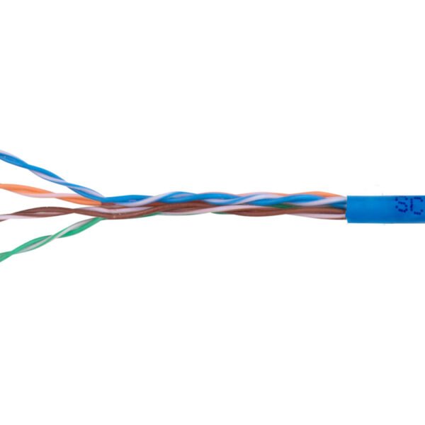 HSEKU424P1 U/UTP Kabel Cat.5e, 4x2xAWG24/1, PVC, Eca, blau, Box 305m<br><u>Verkaufseinheit: 305m</u>