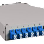 HSELS049LR LWL Spleißbox für Hutschiene,  4 Fasern, LC, 9/125µm OS2<br><u>Verkaufseinheit: 1Stk</u>