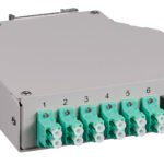 HSELS083LR LWL Spleißbox für Hutschiene,  8 Fasern, LC 50/125µm OM3<br><u>Verkaufseinheit: 1Stk</u>