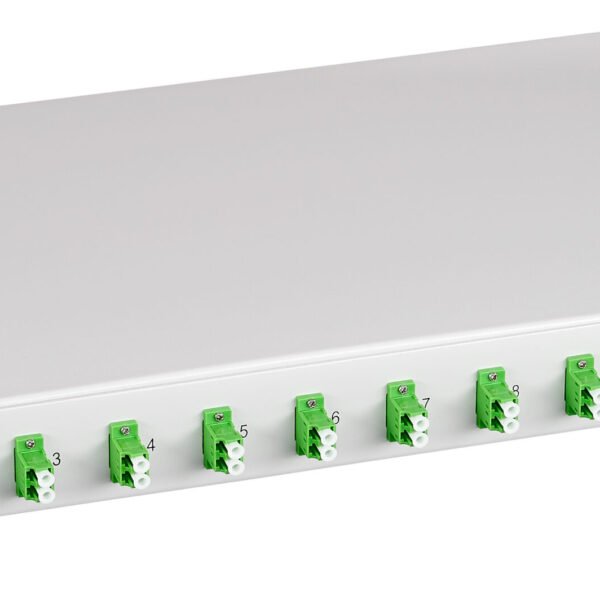 HSELS089MP LWL Spleißbox, 8Fasern, LC/APC 9/125µm OS2,19", 1HE,Klasse C<br><u>Verkaufseinheit: 1Stk</u>