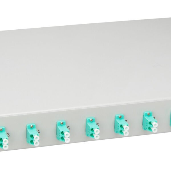 HSELS123LP LWL Spleißbox, 12Fasern, LC 50/125µm OM3, 19", 1HE, Klasse C<br><u>Verkaufseinheit: 1Stk</u>