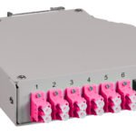 HSELS124LR LWL Spleißbox für Hutschiene, 12 Fasern, LC 50/125µm OM4<br><u>Verkaufseinheit: 1Stk</u>