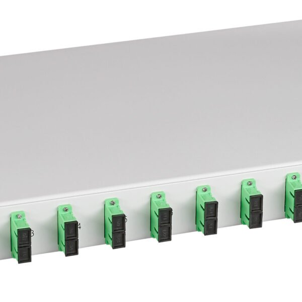 HSELS129DP LWL Spleißbox, 12Fasern, SC/APC 9/125µm OS2,19",1HE,Klasse C<br><u>Verkaufseinheit: 1Stk</u>