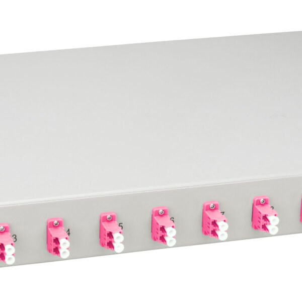 HSELS244LP LWL Spleißbox, 24Fasern, LC 50/125µm OM4, 19", 1HE, Klasse C<br><u>Verkaufseinheit: 1Stk</u>