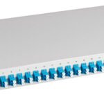 HSELS489LP LWL Spleißbox, 48Fasern, LC 9/125µm OS2, 19", 1HE, Klasse C<br><u>Verkaufseinheit: 1Stk</u>