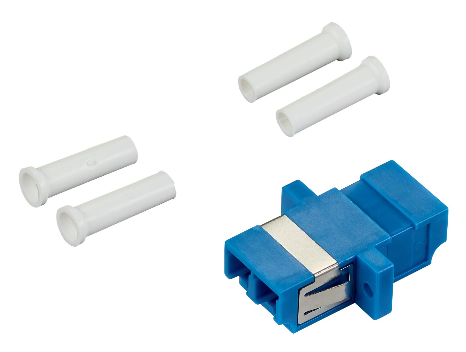 f_hselsk09lp HSELSK09LP LWL Kupplung LC-Duplex, Kunststoff, OS2, Keramik, Flansch<br><u>Verkaufseinheit: 1Stk</u> – Bild 1