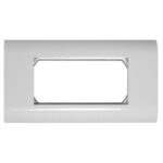 HSEMDR4W0F Rahmen 2-fach mit Tragring für HSEMDxxWxF, B148xH80, RAL9010<br><u>Verkaufseinheit: 1Stk</u>