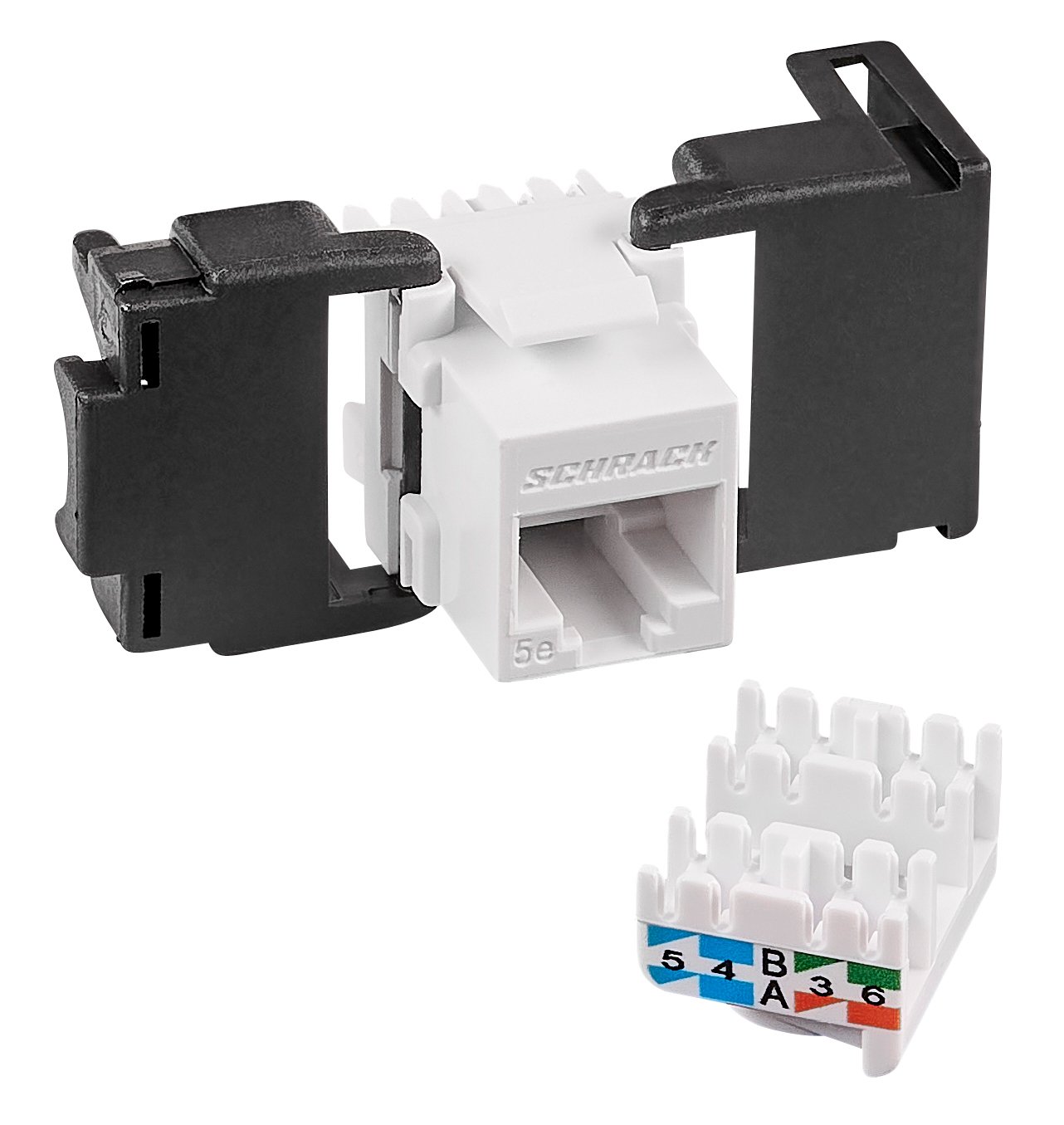 f_hsemrj5uws HSEMRJ5UWS TOOLLESS LINE Buchse RJ45 ungeschirmt Cat.5e (SFA)<br><u>Verkaufseinheit: 1Stk</u> – Bild 1