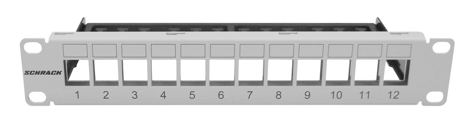 OLYMPUS DIGITAL CAMERA HSER0120GS Patchpanel 10" leer für 12 Module (SFA)(SFB), 1HE, RAL7035<br><u>Verkaufseinheit: 1Stk</u> – Bild 1