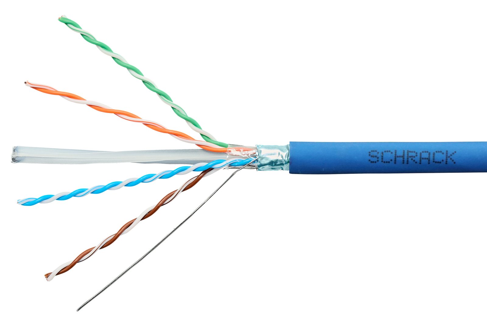 f_hskf424h65 HSKF424H65 F/UTP Kabel Cat.6, 4x2xAWG24/1, 450MHz, LS0H, Dca, blau<br><u>Verkaufseinheit: 500m</u> – Bild 1