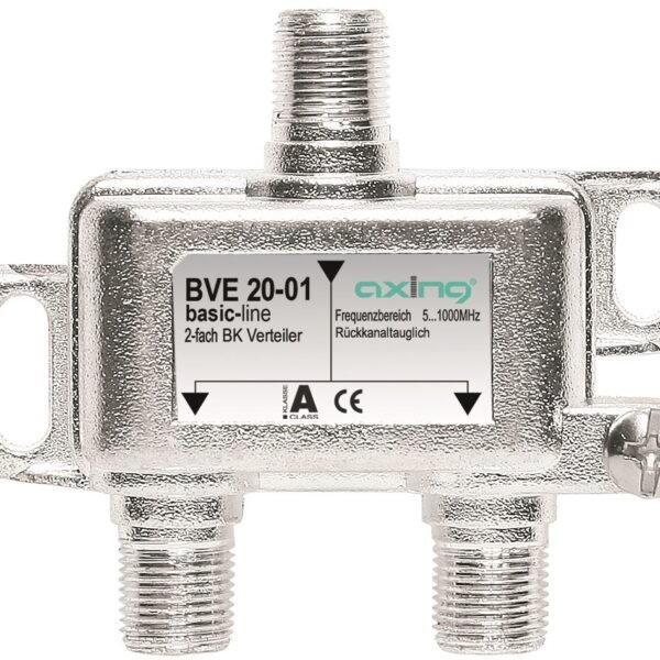 HSZUVM2F-- BK Verteiler F-Buchse-2xF-Bu,Multimedia,5-1.006MHz,BVE 20-01<br><u>Verkaufseinheit: 1Stk</u>