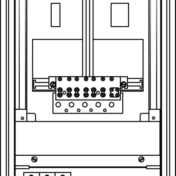 IG714124-- Kunststoff Zählerverteiler 1 ZP, 1 Gerätefeld 12TE unten<br><u>Verkaufseinheit: 1Stk</u>