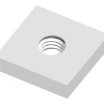 IG714336-- Gewindeplättchen M6 quadrat., Stahl verzinkt<br><u>Verkaufseinheit: 1Stk</u>