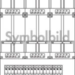 IG723806N- Zählergerüst 2-reih. 6ZP-6x25A-VZ-Sich. N-/PE-Schiene 6xZS10<br><u>Verkaufseinheit: 1Stk</u>