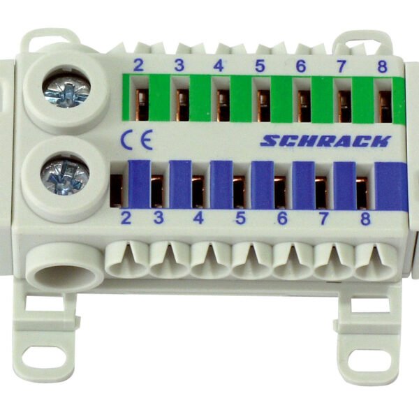 IK021080-- EASY CONNECTION BOX blau/grün, je 1 x 25mm², 7 x 4mm²<br><u>Verkaufseinheit: 1Stk</u>