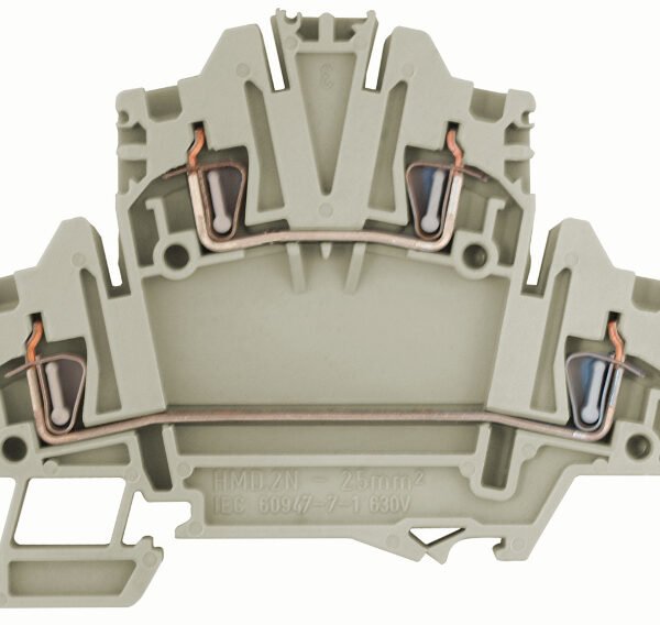 IK250002-C Federkraft-Doppelstockklemme HMD.2N grau, 2,5mm²<br><u>Verkaufseinheit: 1Stk</u>