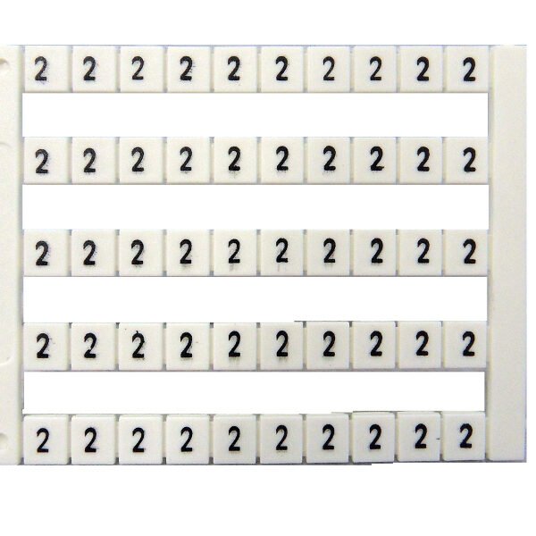 IK697002-- Markierungsetiketten DY 5 bedruckt mit "2" (50-mal)<br><u>Verkaufseinheit: 1Stk</u>
