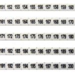 IK697043-- Markierungsetiketten DY 5 bedruckt von "151-200" (1-mal)<br><u>Verkaufseinheit: 1Stk</u>