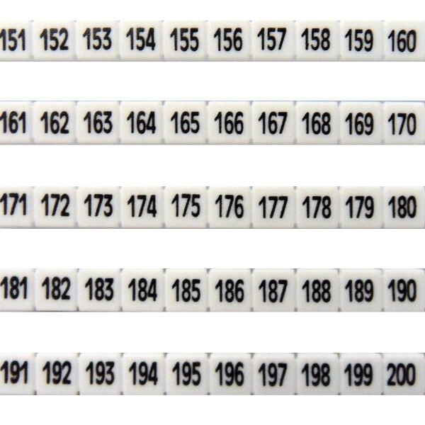 IK697043-- Markierungsetiketten DY 5 bedruckt von "151-200" (1-mal)<br><u>Verkaufseinheit: 1Stk</u>