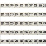 IK697044-- Markierungsetiketten DY 5 bedruckt von "201-250" (1-mal)<br><u>Verkaufseinheit: 1Stk</u>